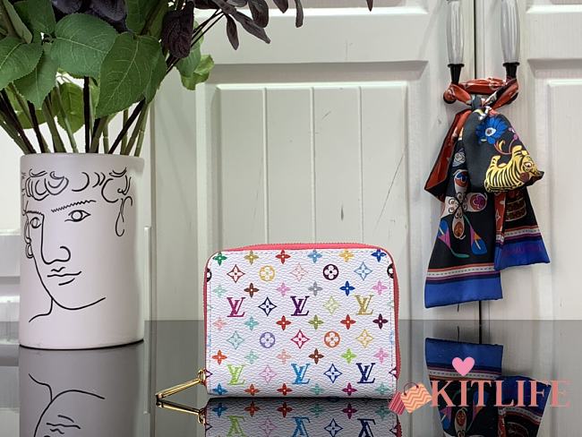 Kitlife Louis Vuitton x TM Zippy Coin Purse White M13409 11x8.5x2cm - 1