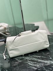 Kitlife Prada Dangle Leather Top-handle Bag In White 1BB138 30x14x13.5cm - 4