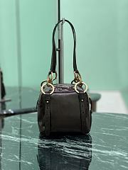 Kitlife Prada Dangle Leather Mini Top-handle Bag In Dark Brown 1BB137 14x14x13.5cm - 5