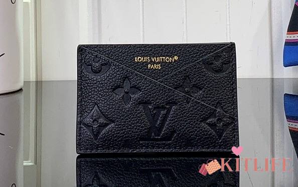 Kitlife Louis Vuitton Criss-Cross Card Holder Black M13695 10x7x0.3cm - 1