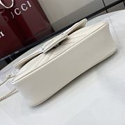 Kitlife Gucci GG Marmont Matelasse Super Mini Bag White 476433 16.5x10x4.5cm - 5