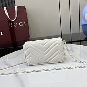 Kitlife Gucci GG Marmont Matelasse Super Mini Bag White 476433 16.5x10x4.5cm - 4