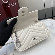 Kitlife Gucci GG Marmont Matelasse Super Mini Bag White 476433 16.5x10x4.5cm - 3