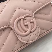 Kitlife Gucci GG Marmont Matelasse Super Mini Bag Pink 476433 16.5x10x4.5cm - 5
