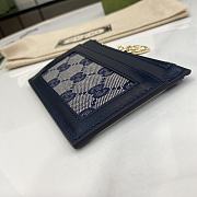 Kitlife Gucci Luce Card Holder Dark Blue 790033 11.5x7.5x1.5cm - 6