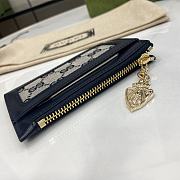 Kitlife Gucci Luce Card Holder Dark Blue 790033 11.5x7.5x1.5cm - 5