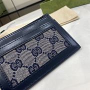Kitlife Gucci Luce Card Holder Dark Blue 790033 11.5x7.5x1.5cm - 2