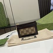 Kitlife Gucci Luce Card Holder Brown 790033 11.5x7.5x1.5cm - 1