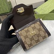 Kitlife Gucci Luce Mini Trifold Wallet Brown 790035 12x11x3cm - 2