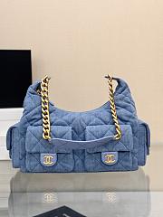 Kitlife Chanel 25C Jennie Bag Light Blue Denim 21x31x15cm - 1
