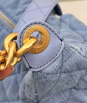 Kitlife Chanel 25C Jennie Bag Light Blue Denim 21x31x15cm - 4