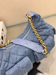 Kitlife Chanel 25C Jennie Bag Light Blue Denim 21x31x15cm - 5