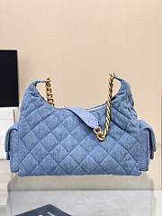 Kitlife Chanel 25C Jennie Bag Light Blue Denim 21x31x15cm - 2