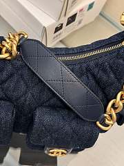 Kitlife Chanel 25C Jennie Bag Dark Blue Denim 21x31x15cm - 6
