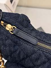 Kitlife Chanel 25C Jennie Bag Dark Blue Denim 21x31x15cm - 4