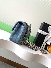 Kitlife Chanel Vintage Badge Denim Bag 20cm - 5