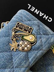 Kitlife Chanel Vintage Badge Denim Bag 20cm - 3