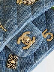 Kitlife Chanel Vintage Badge Denim Bag 20cm - 2