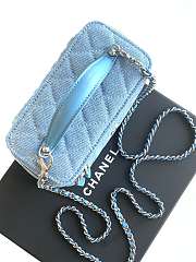 Kitlife Chanel 25C Vanity Bag Small Blue Denim 9.5x17x8cm  - 5