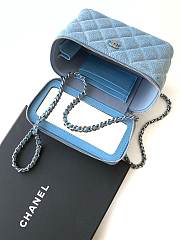 Kitlife Chanel 25C Vanity Bag Small Blue Denim 9.5x17x8cm  - 4