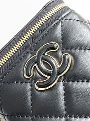 Kitlife Chanel Small Comestic Bag Black Enamel Heart Buckle 11x8.5x7cm - 2