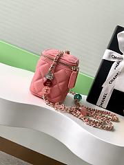 Kitlife Chanel Small Comestic Bag Pink Enamel Heart Buckle 11x8.5x7cm - 5