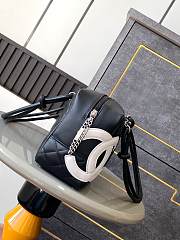 Kitlife Chanel Cambon Bowling Bag Black & White 27x15x10cm - 4