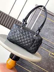 Kitlife Chanel Cambon Bowling Bag Black & White 27x15x10cm - 3