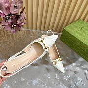Kitlife Gucci Horsebit Heel Pointed Sandals White  - 3
