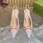 Kitlife Gucci Horsebit Slingback Pumps Pink - 5