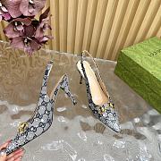 Kitlife Gucci Horsebit Slingback Pumps Beige & Blue - 3
