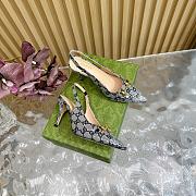 Kitlife Gucci Horsebit Slingback Pumps Beige & Blue - 4