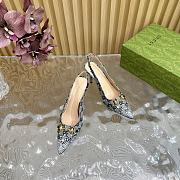 Kitlife Gucci Horsebit Slingback Pumps Beige & Blue - 2