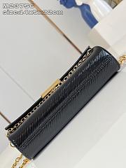 Kitlife Louis Vuitton Pochette Louise Chain Bag Black M23756 22x14x5cm - 3