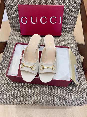 Kitlife Gucci Horsebit Slippers White