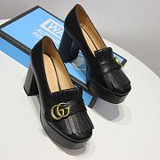 Kitlife Gucci GG Marmont Fringe Shoes Black - 4