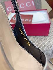 Kitlife Gucci Signoria Slingback Pump In Silver Metallic Leather - 4