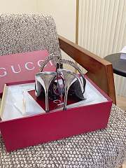 Kitlife Gucci Signoria Slingback Pump In Silver Metallic Leather - 2