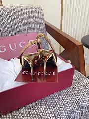 Kitlife Gucci Signoria Slingback Pump In Gold Metallic Leather - 3