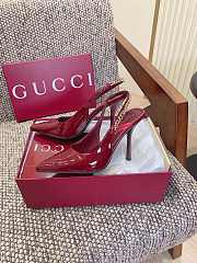 Kitlife Gucci Signoria Slingback Pump In Red Metallic Leather - 1