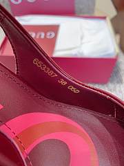 Kitlife Gucci Signoria Slingback Pump In Red Metallic Leather - 3