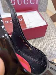 Kitlife Gucci Signoria Slingback Pump In Black Metallic Leather - 6