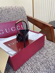 Kitlife Gucci Signoria Slingback Pump In Black Metallic Leather - 3