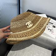 Kitlife Chanel Hand-crocheted Straw Hat Brown - 3