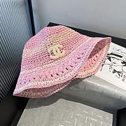 Kitlife Chanel Hand-crocheted Straw Hat Pink - 3