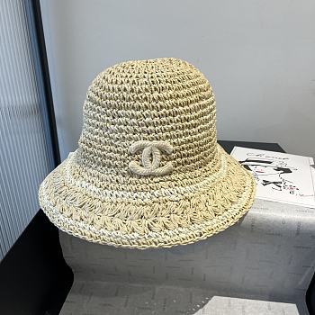 Kitlife Chanel Hand-crocheted Straw Hat Beige