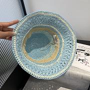 Kitlife Chanel Hand-crocheted Straw Hat Blue - 4