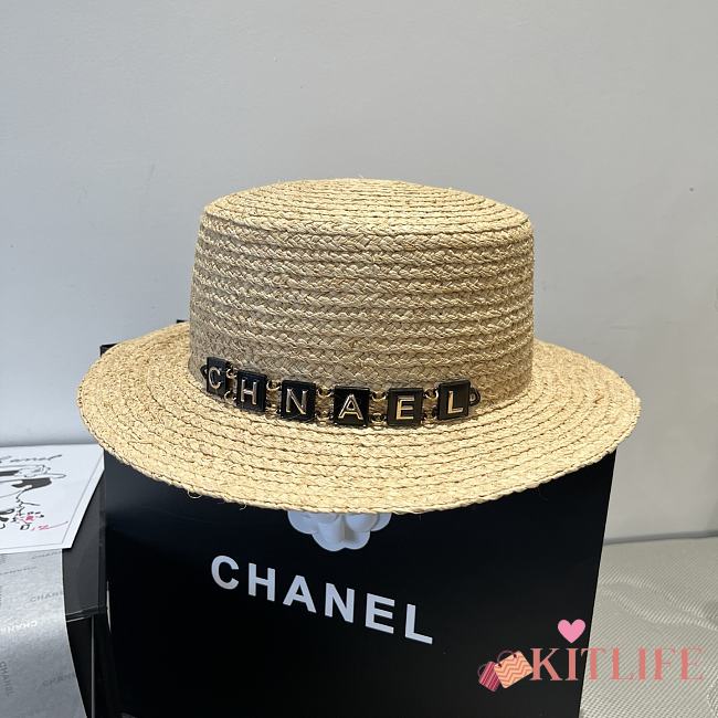 Kitlife Chanel Raffia Hat With Letter  - 1