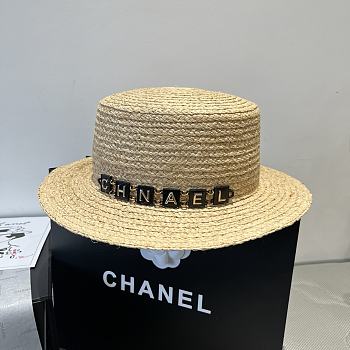 Kitlife Chanel Raffia Hat With Letter 