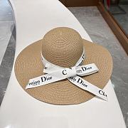 Kitlife Dior Wide Brim Straw Hat Brown - 5